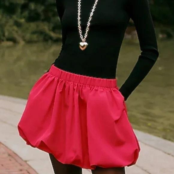 Express Vibrant Pink A-Line Skirt - Picture 1 of 3